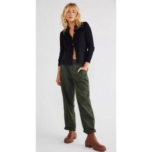 Free‎ People Cya Later Skate Trouser Pants Forest Green Size 0 NWT